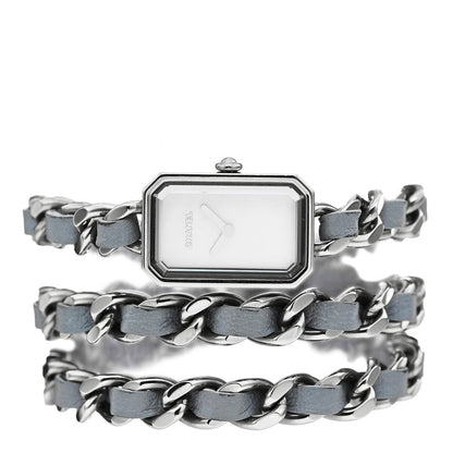 Chanel Stainless Steel Lambskin 16mm Premiere Rock Triple Row Quartz Watch Grey 2 of 5