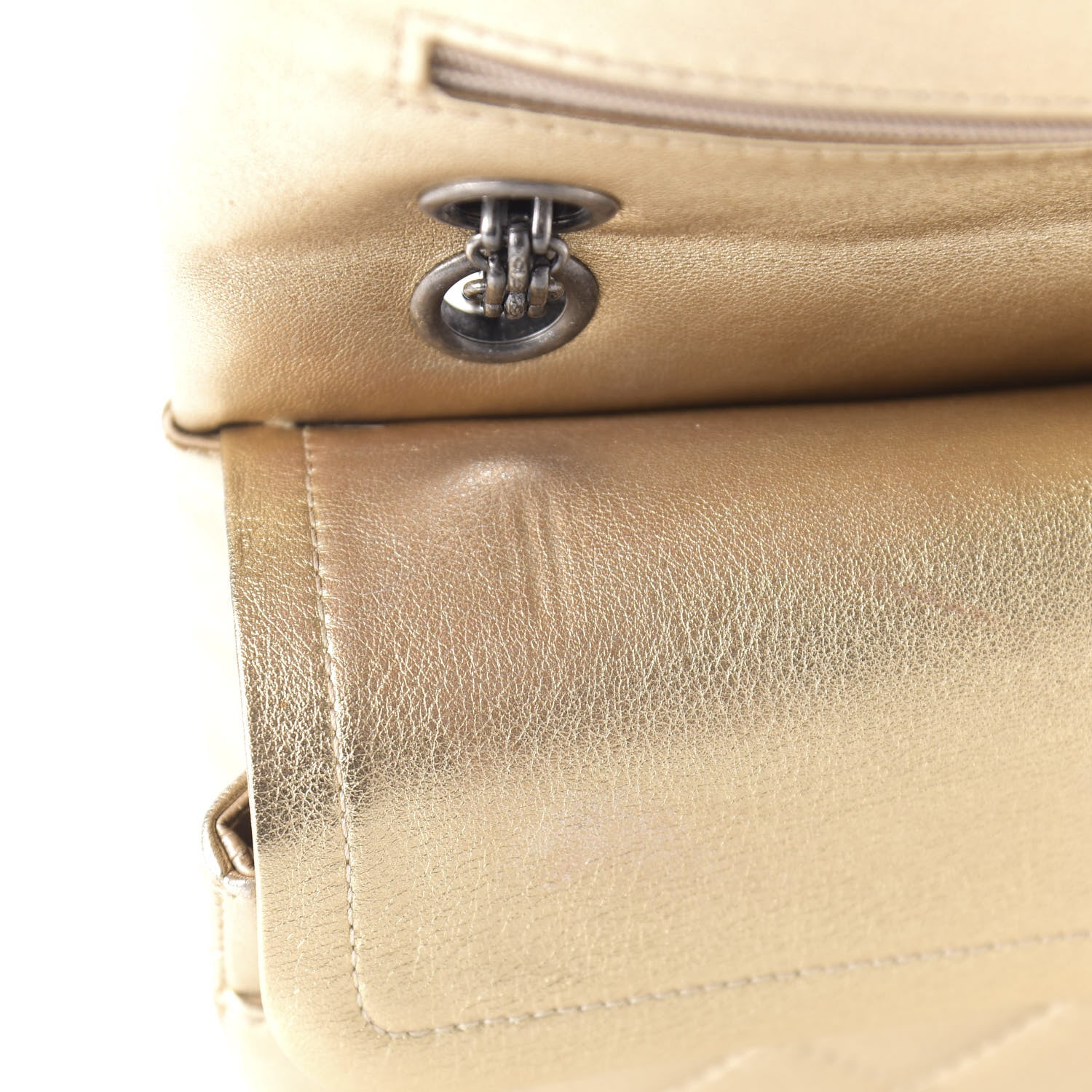 Chanel Metallic Calfskin Quilted 2.55 Reissue 226 Flap Gold 11 of 12
