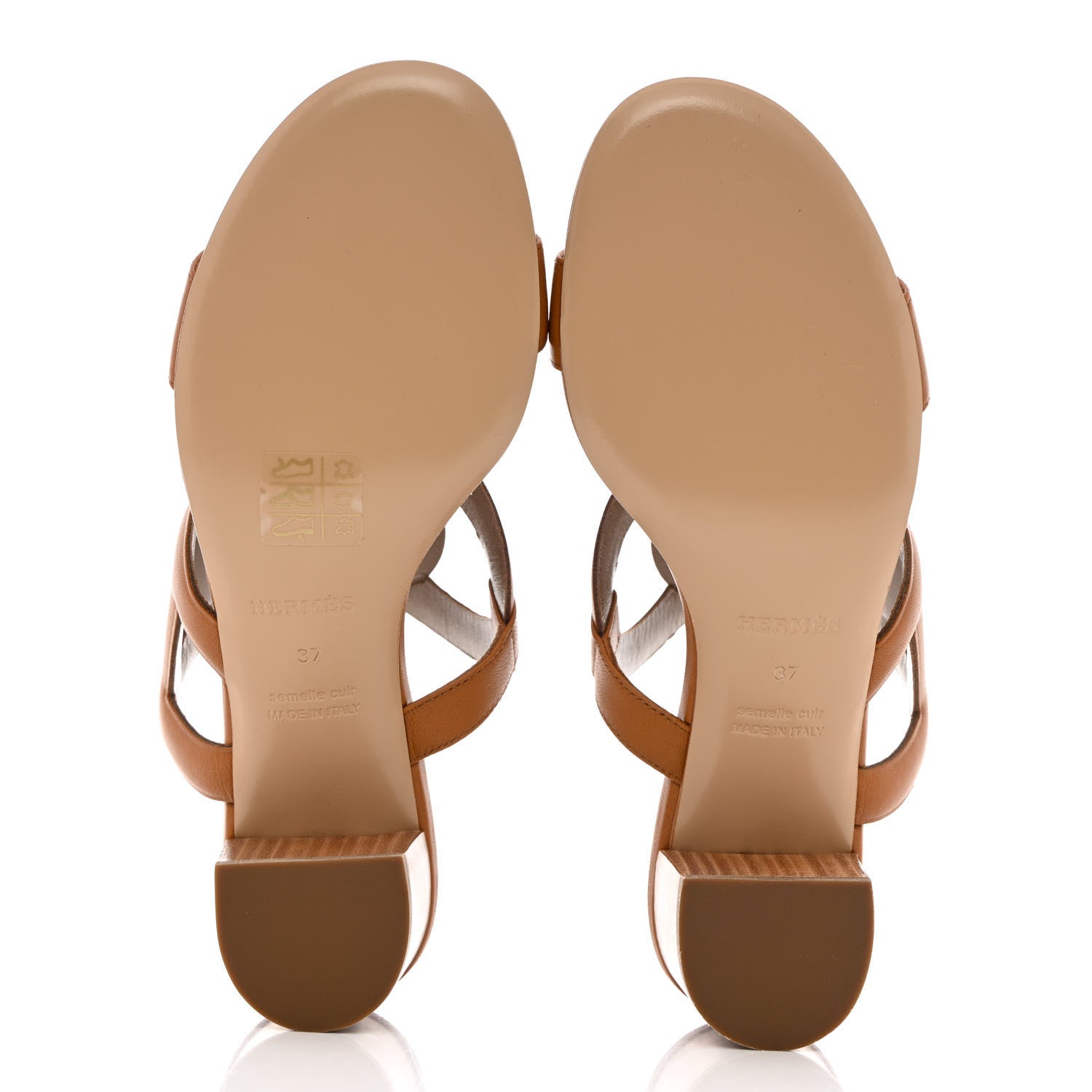 Hermes Nappa Bikini Sandals 37 Gold 5 of 10