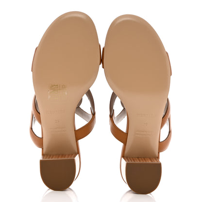 Hermes Nappa Bikini Sandals 37 Gold 5 of 10