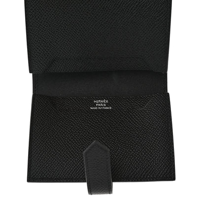 Hermes Epsom Monochrome Bearn Card Holder Wallet Black 5 of 8