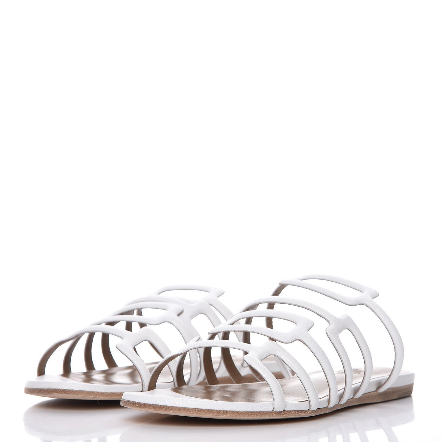 Nappa Calfskin Olympe Sandals 36 Blanc White