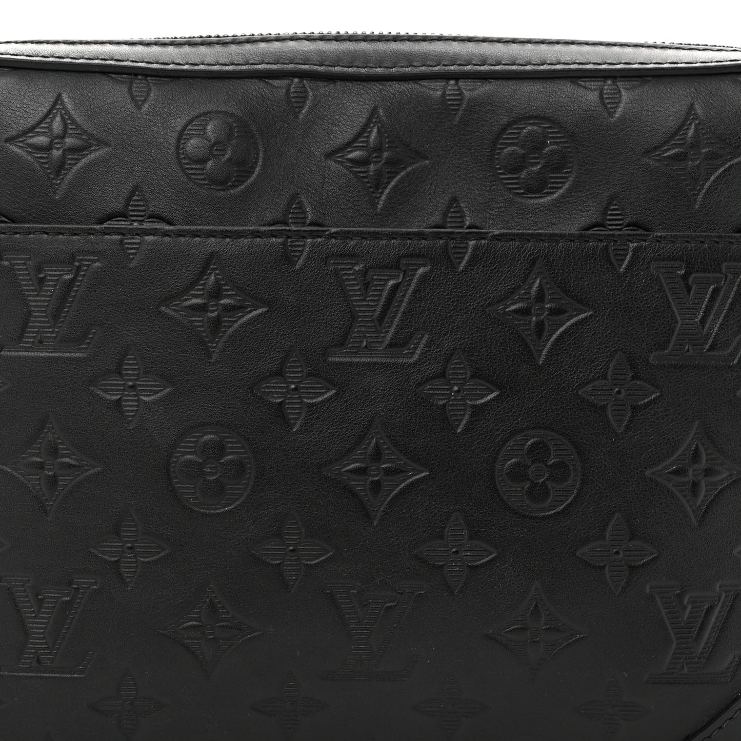 Calfskin Monogram Shadow Duo Messenger Black