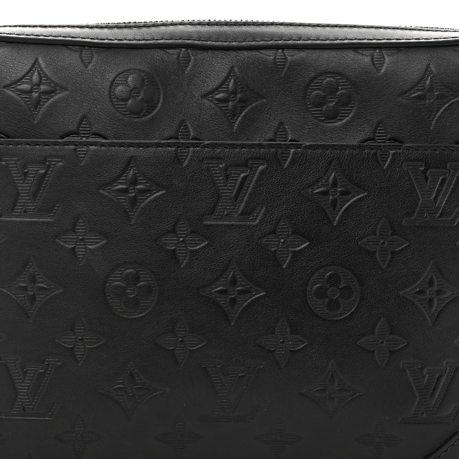 Louis Vuitton Calfskin Monogram Shadow Duo Messenger Black 7 of 9