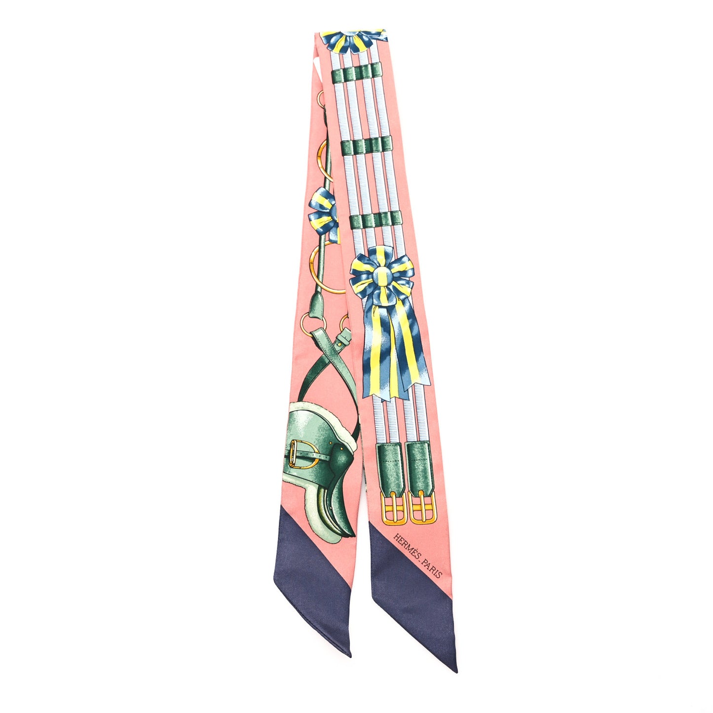 Silk Jumping Twilly Vieux Rose Petrole