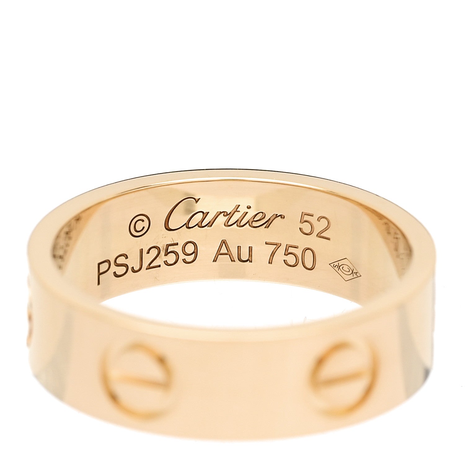Cartier 18K Yellow Gold 5.5mm LOVE Ring 52 6 4 of 5