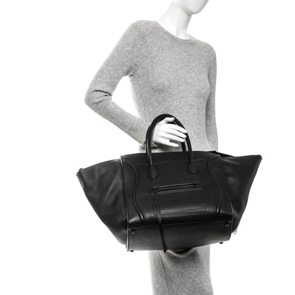 Celine Supple Calfskin Large Phantom Luggage Black 2 of 7