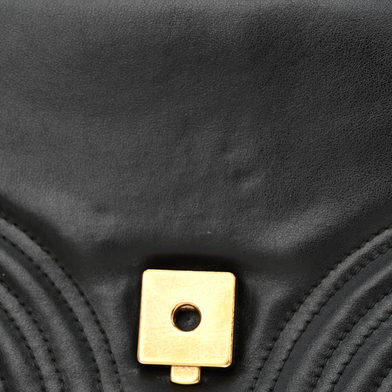 Gucci Calfskin Matelasse Mini GG Marmont Top Handle Shoulder Bag Black 16 of 17