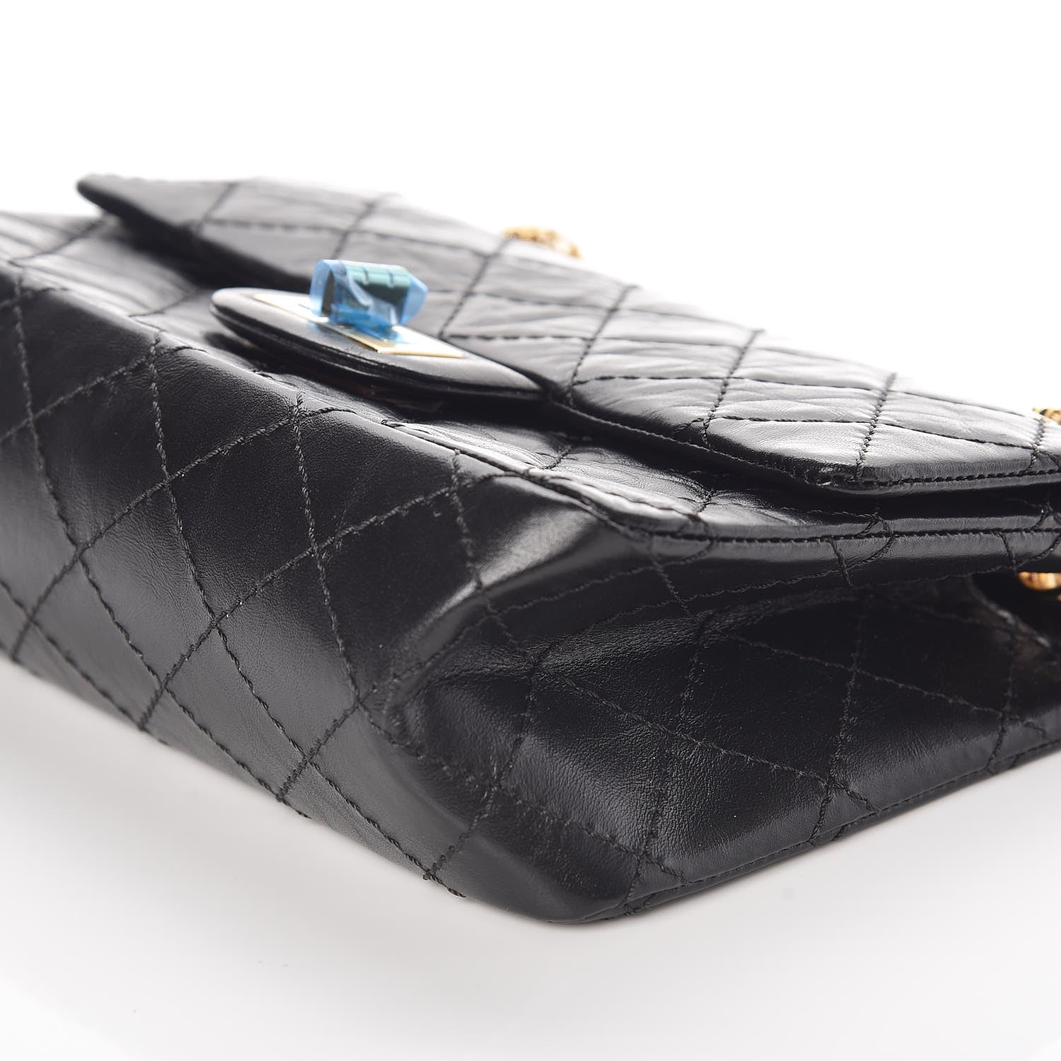 Chanel Aged Calfskin Quilted 2.55 Reissue Mini Flap Black 6 of 10