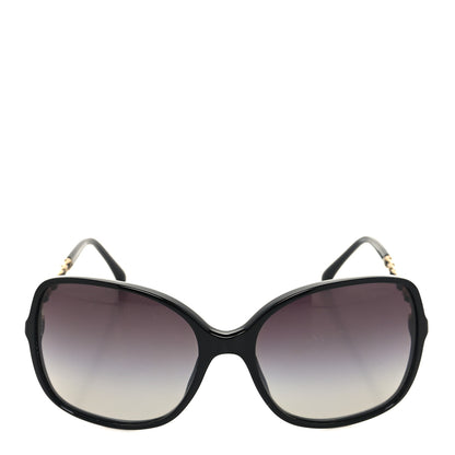 Chanel Acetate Lambskin Chain Square Sunglasses 5210-Q Black 2 of 7