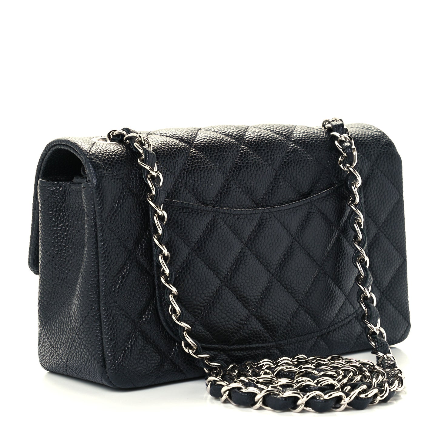 Caviar Quilted Mini Rectangular Flap Black