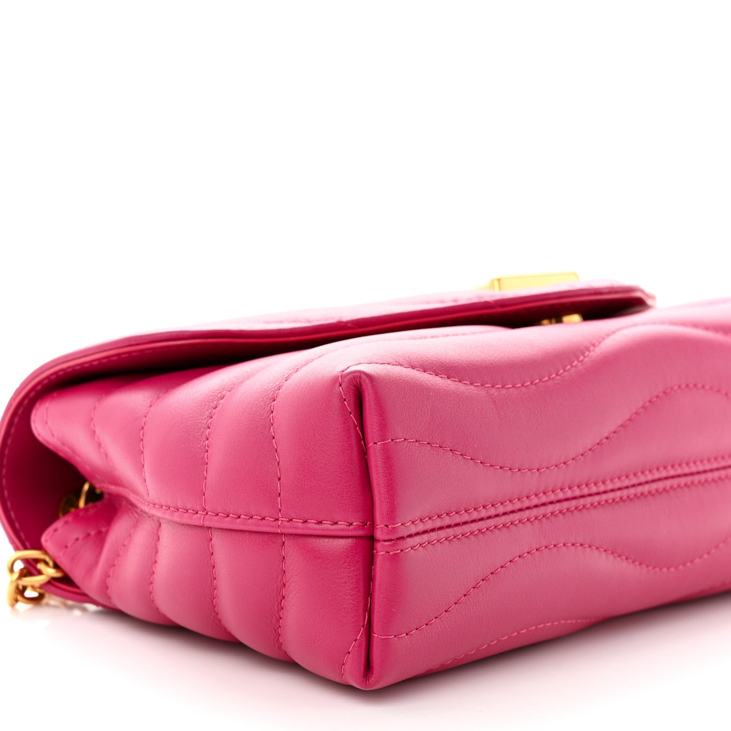 Louis Vuitton Calfskin LV New Wave Chain Bag Rose Freesia 8 of 9