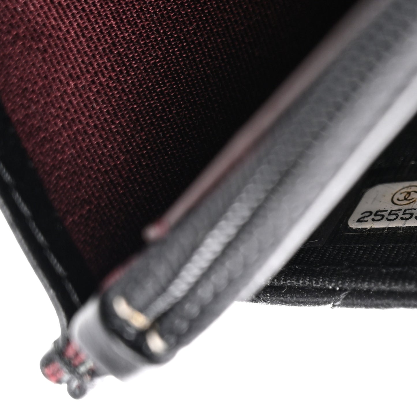 Aged Calfskin Quilted Lucky Charms 2.55 Reissue Wallet On Chain WOC Black