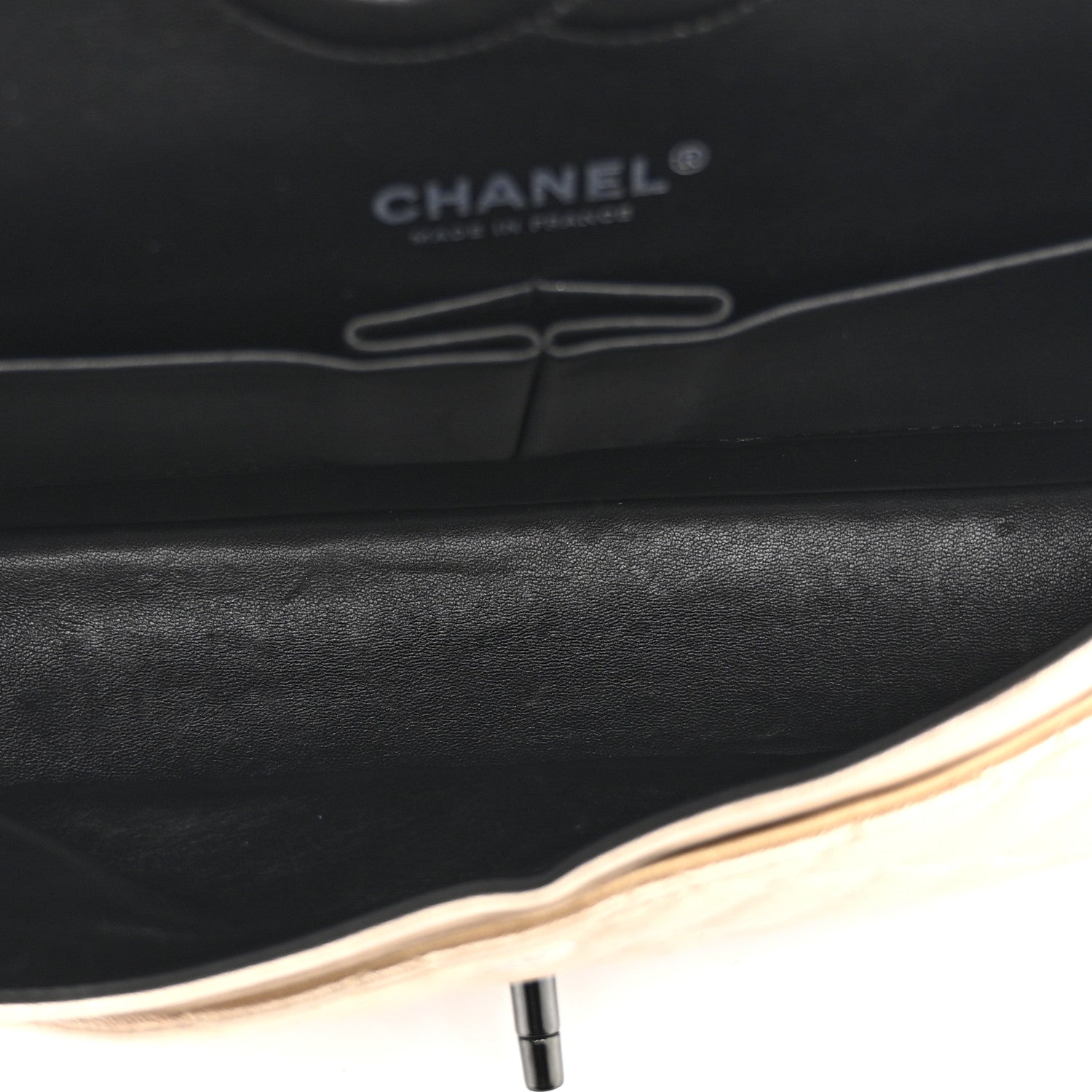 Chanel Metallic Lambskin Quilted Medium Double Flap Gold Black 5 of 10
