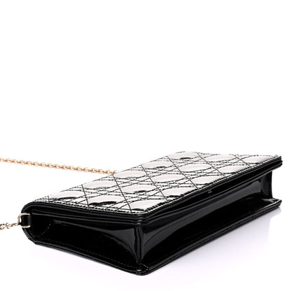 Christian Dior Patent Cannage Lady Dior Clutch Black 3 of 7