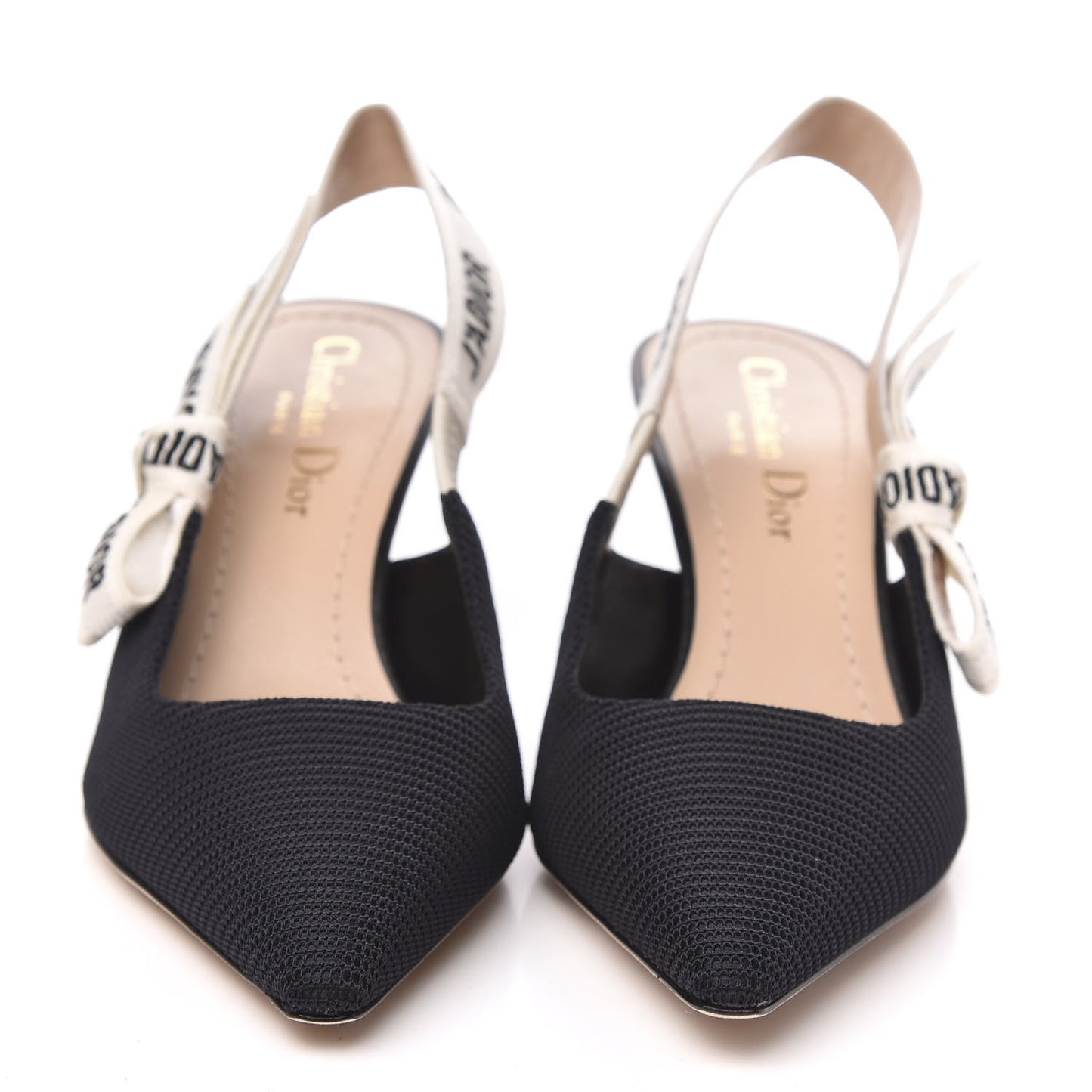 Technical Canvas Ribbon J Adior Slingback 65mm Pumps 35 Black