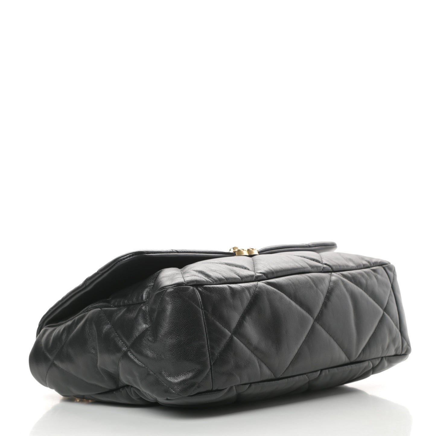 Goatskin Quilted Maxi Chanel 19 Flap Black