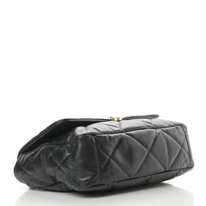 Chanel Goatskin Quilted Maxi Chanel 19 Flap Black 4 of 12