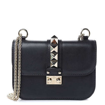 Valentino Garavani Vitello Small Glam Lock Rockstud Flap Black 1 of 13