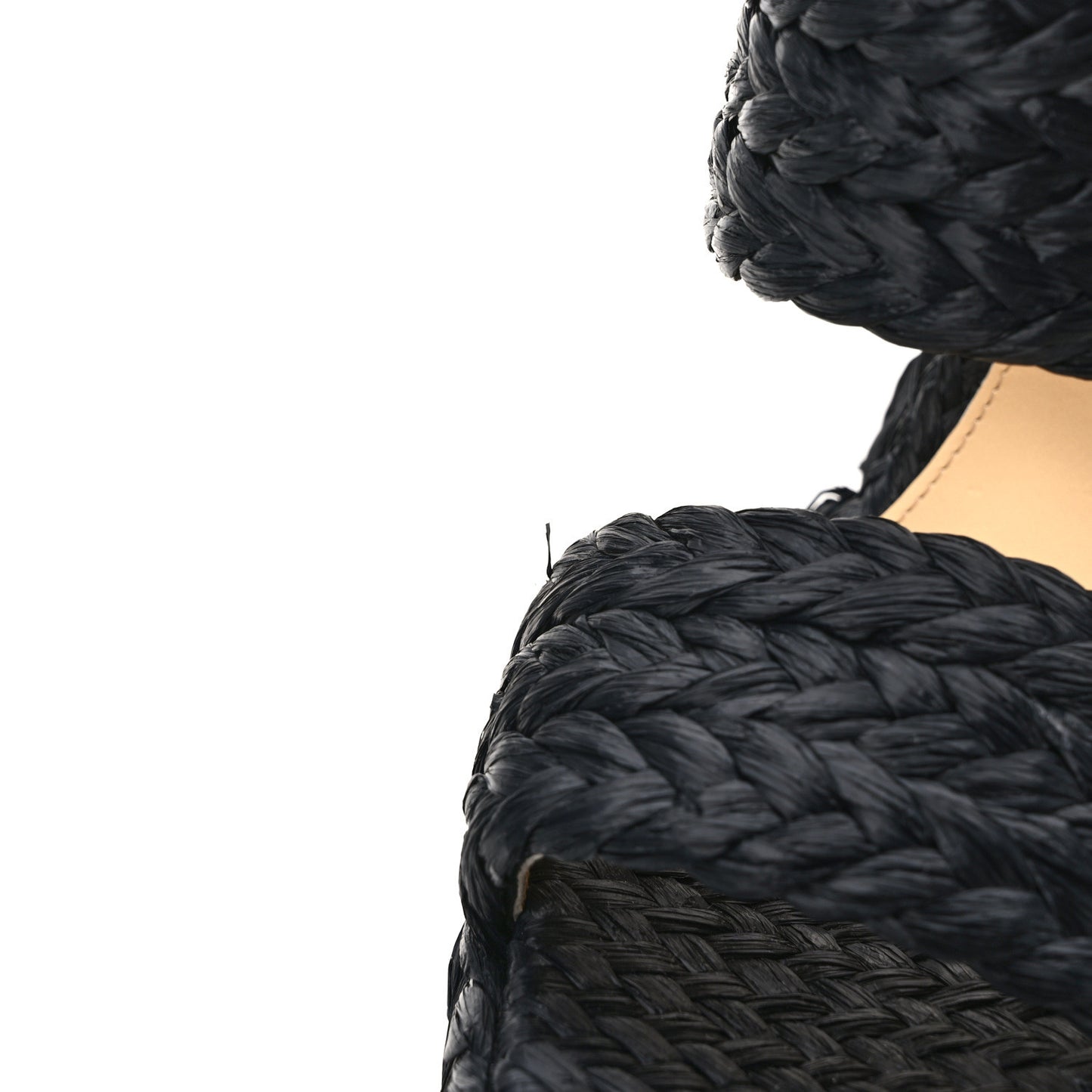 BOTTEGA VENETA Trinity Weave Canalazzo Sandals 39.5 Black