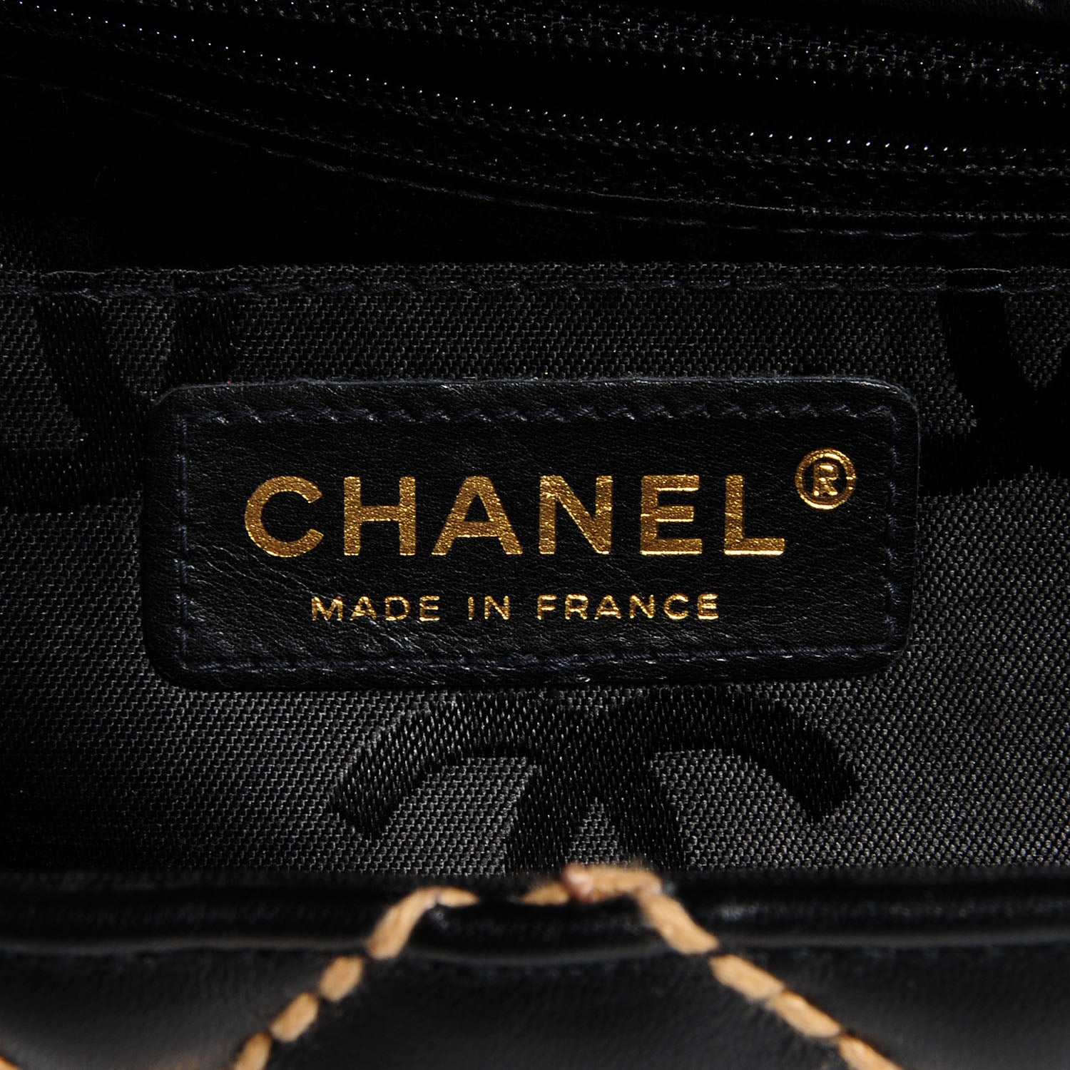 Chanel Leather Wild Stitch Kelly Flap Bag Black 7 of 8