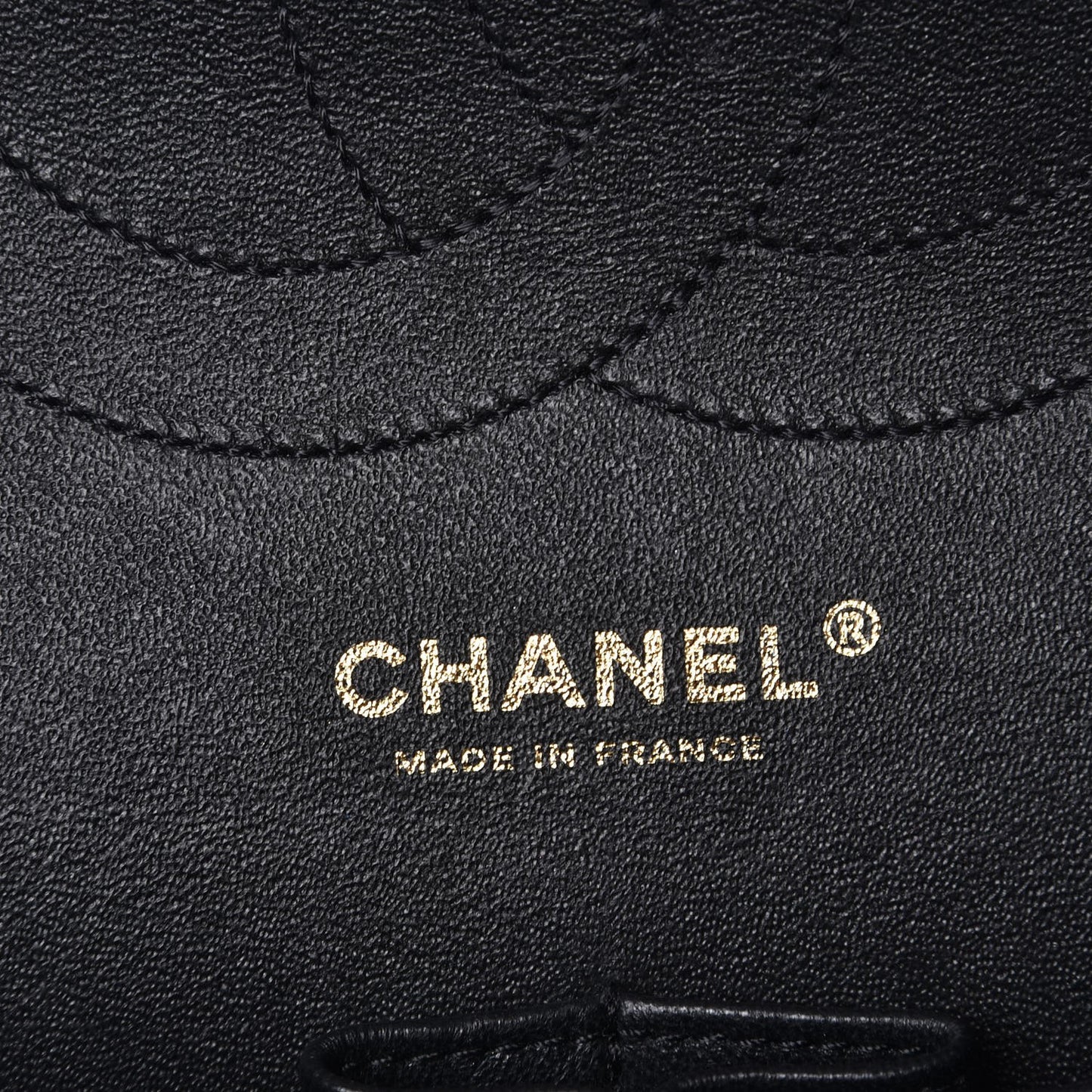 Lambskin Chevron Quilted Jumbo Double Flap Black