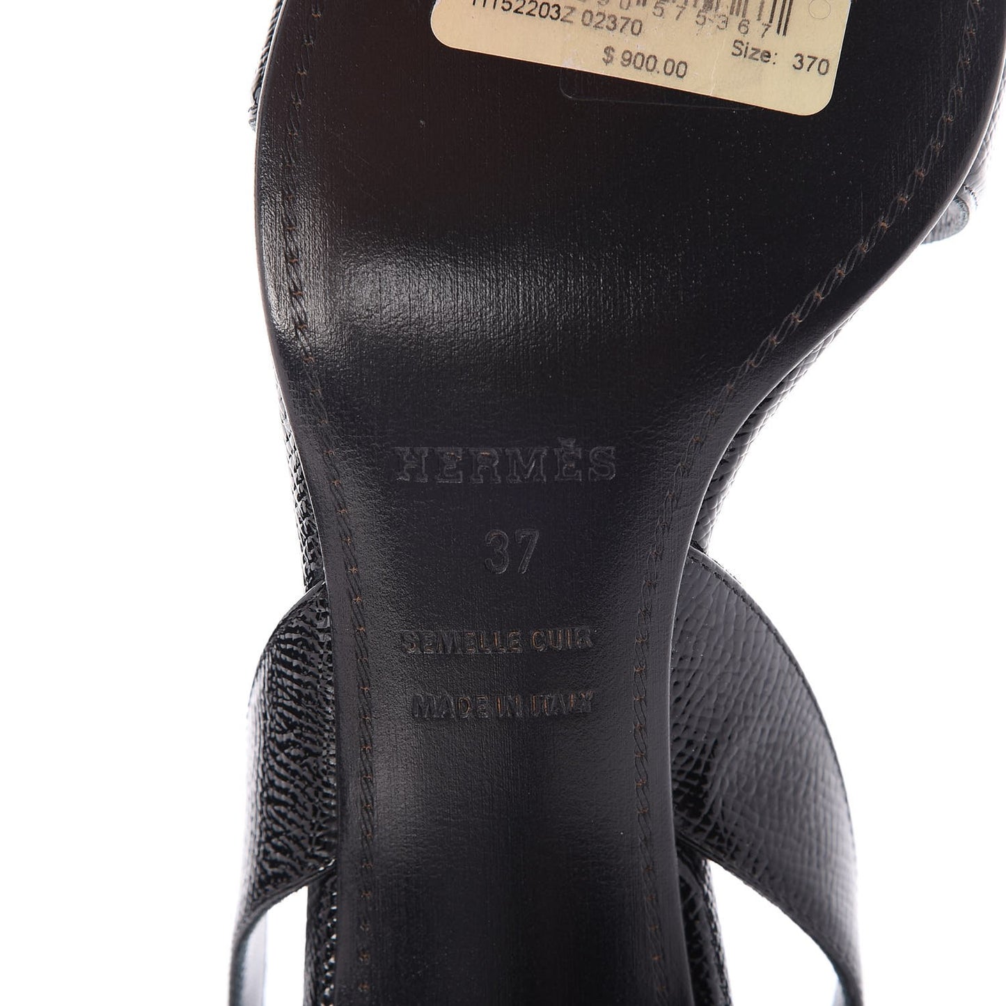 Patent Epsom Night 70 Slingback Sandals 37 Black
