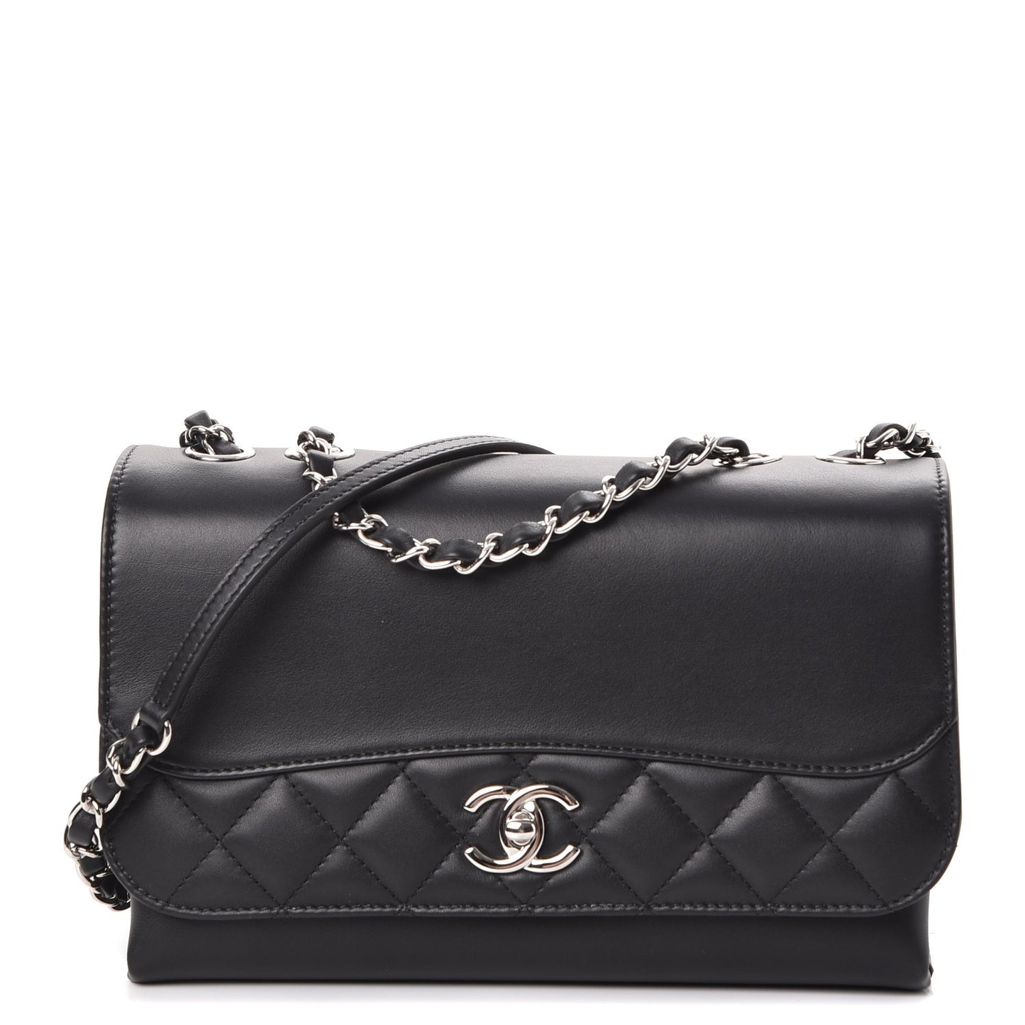 Calfskin Small Tramezzo Flap Black