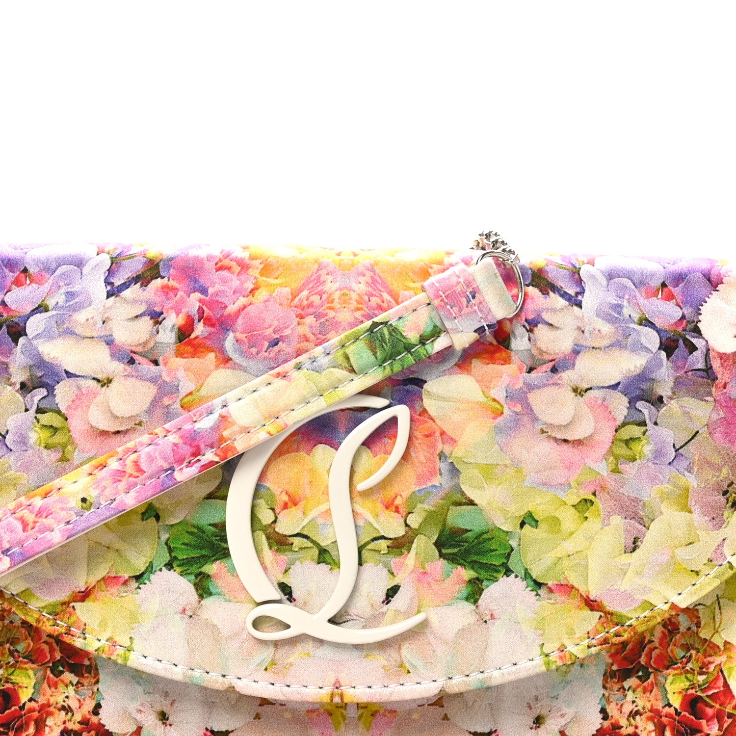Christian Louboutin Crepe Satin Blooming Loubi54 Crossbody Clutch