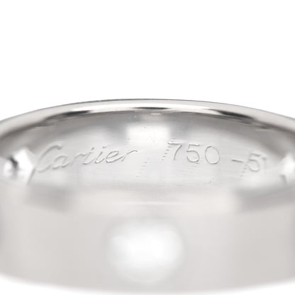 Cartier 18K White Gold 3 Diamond 5.5mm LOVE Ring 51 5.75 4 of 4