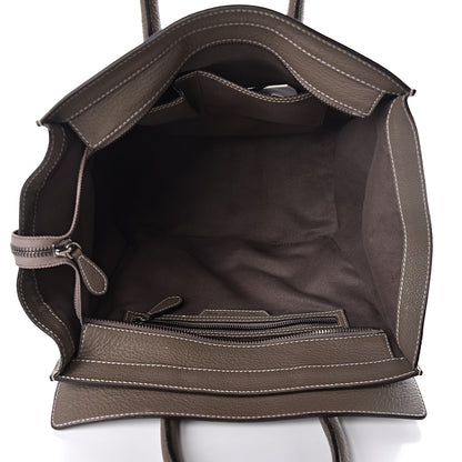 Celine Drummed Calfskin Mini Luggage Souris 5 of 9