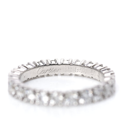 Cartier Platinum Diamond 1.49ct Destinee Wedding Band Ring 51 5.75 4 of 6