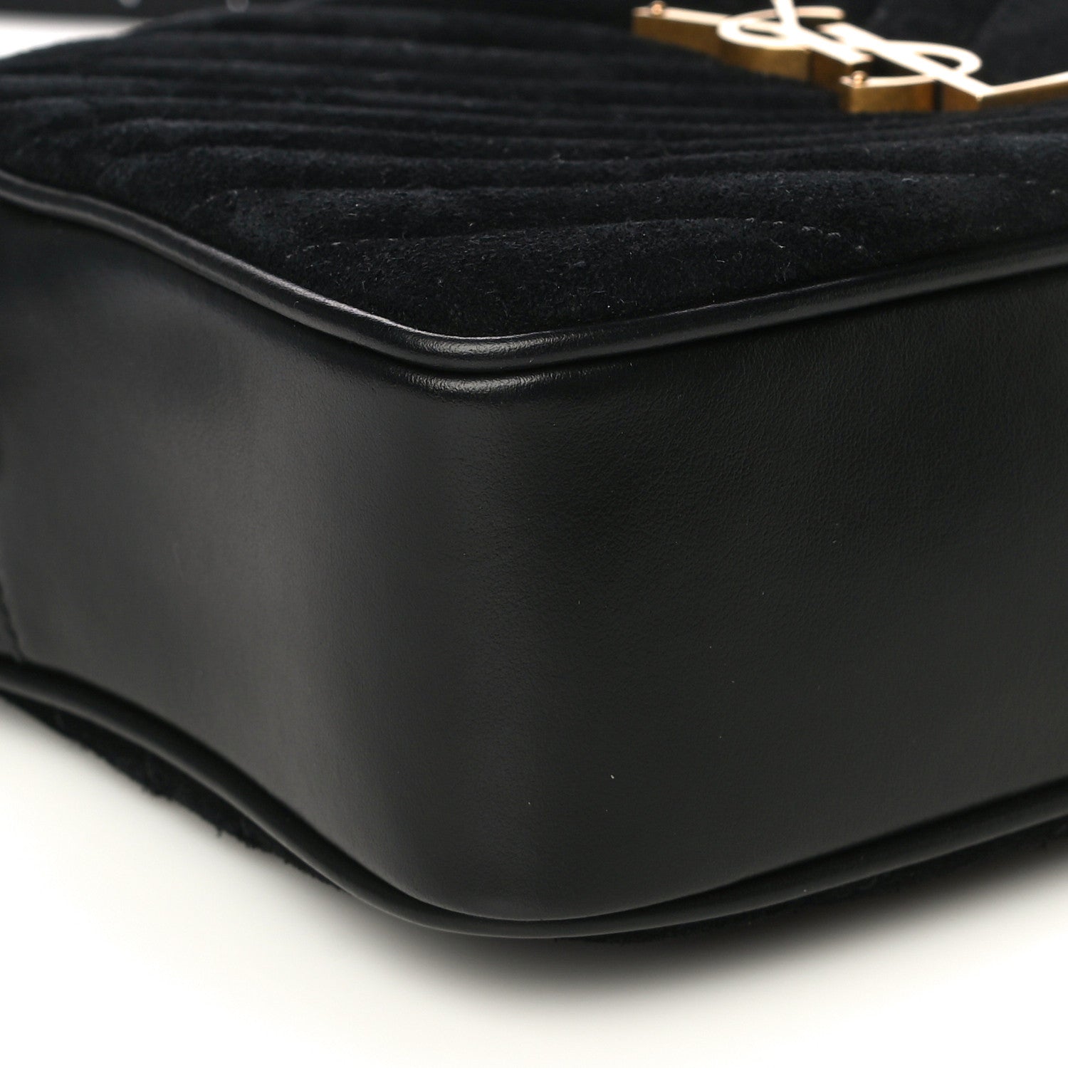 Saint Laurent Suede Calfskin Monogram Lou Camera Bag Black 9 of 12
