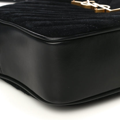 Saint Laurent Suede Calfskin Monogram Lou Camera Bag Black 9 of 12