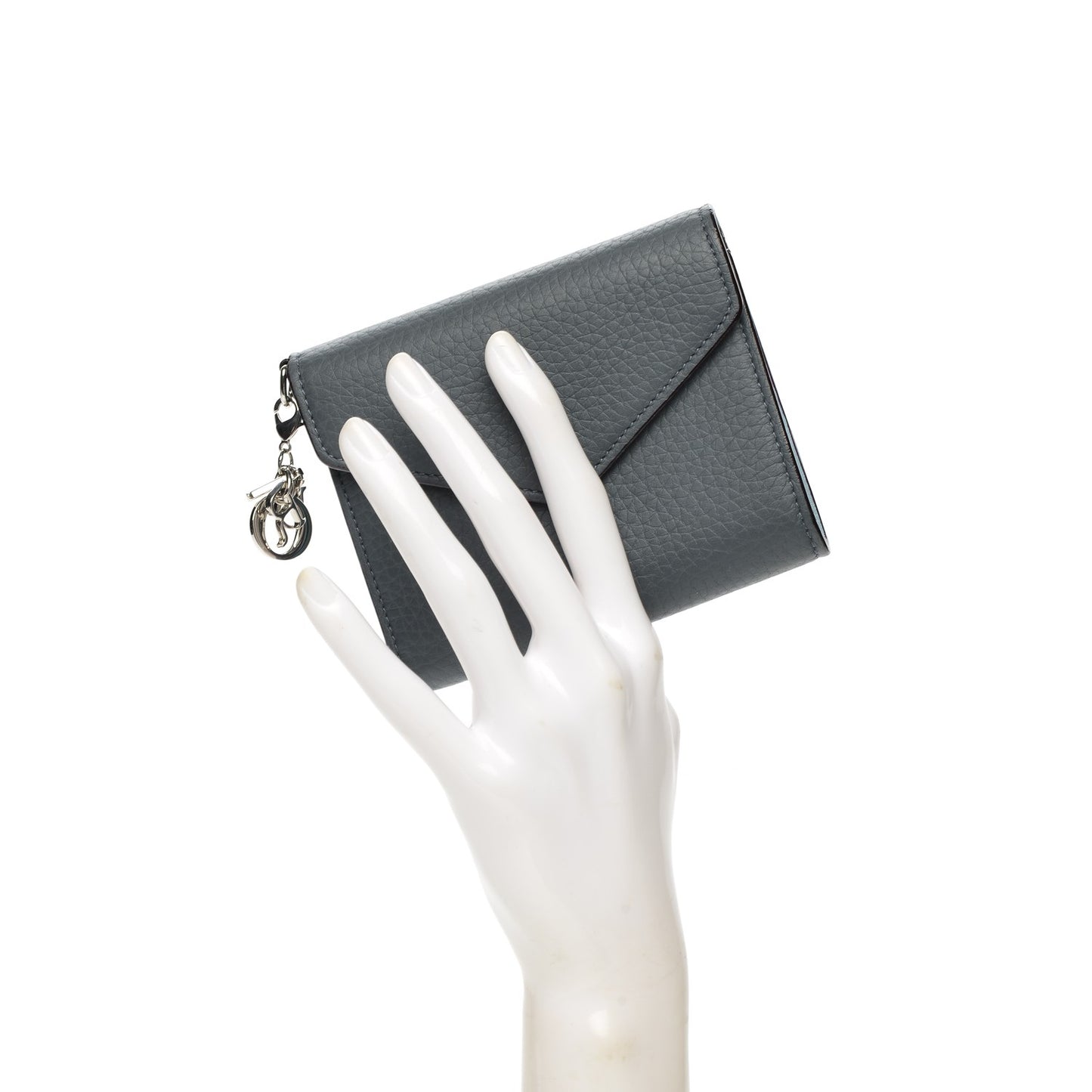 Bullcalf Diorissimo Medium Envelope Wallet Grey Blue