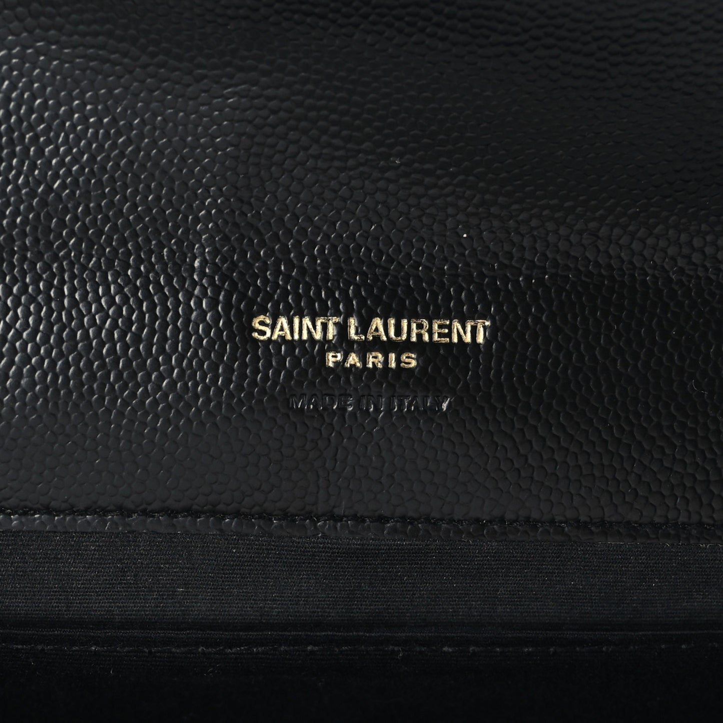 Grain De Poudre Matelasse Chevron Monogram Envelope Clutch Black