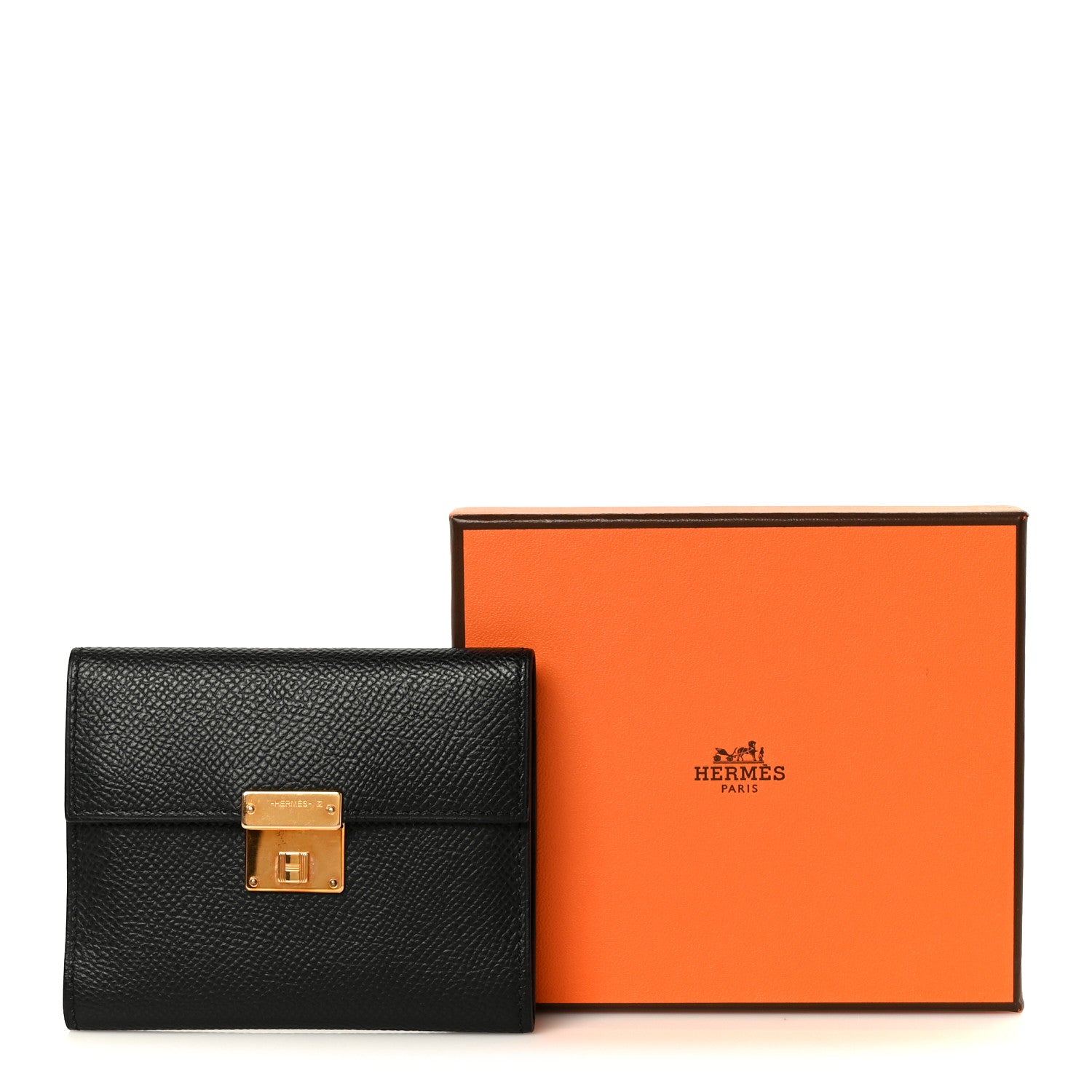 Hermes Epsom Clic Mini Card Holder Black 10 of 10