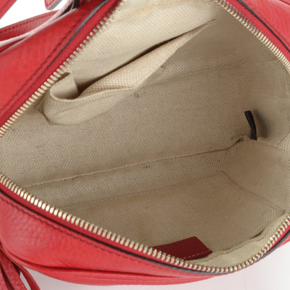 Gucci Pebbled Calfskin Small Soho Disco Bag Tabasco Red 5 of 9