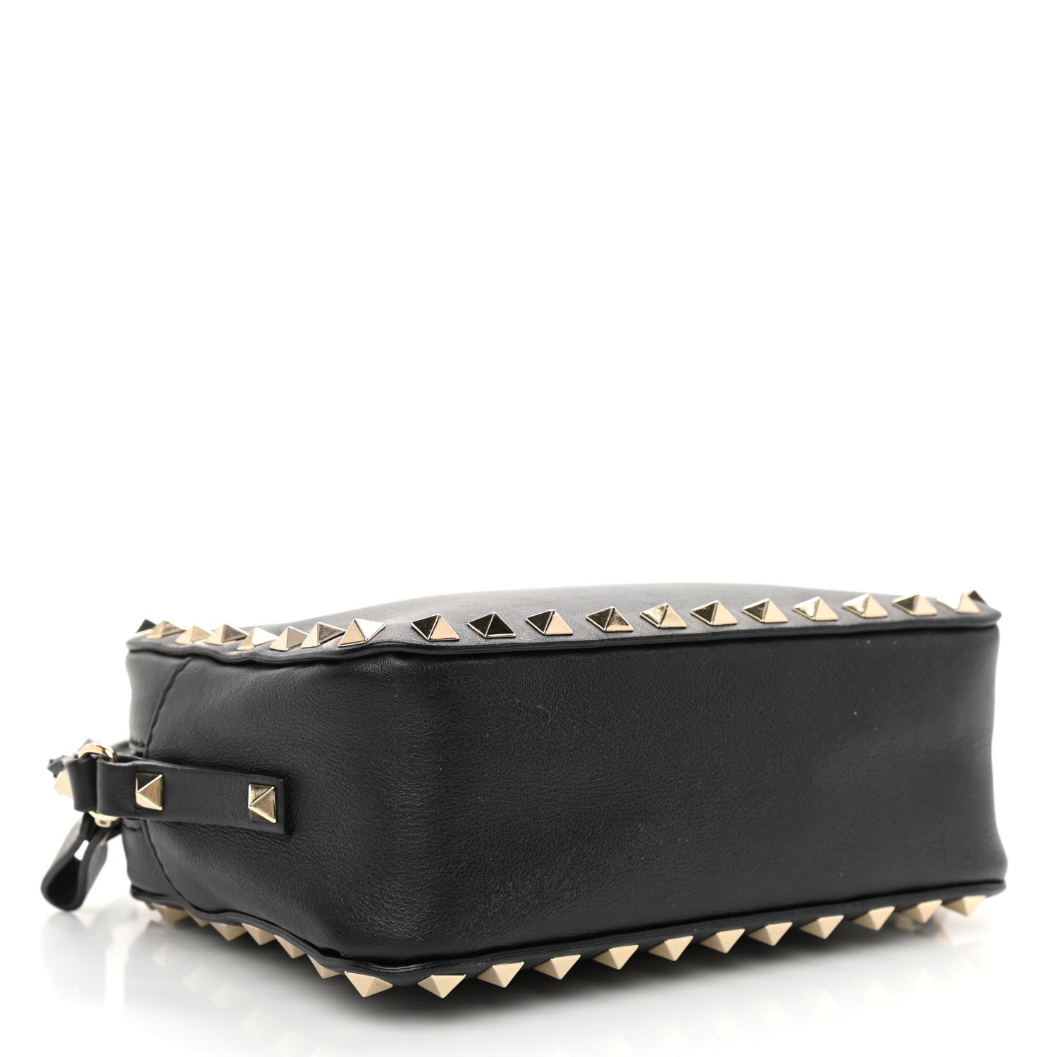 Valentino Garavani Pebbled Calfskin Rockstud Camera Crossbody Bag Black 4 of 10