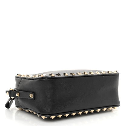 Valentino Garavani Pebbled Calfskin Rockstud Camera Crossbody Bag Black 4 of 10