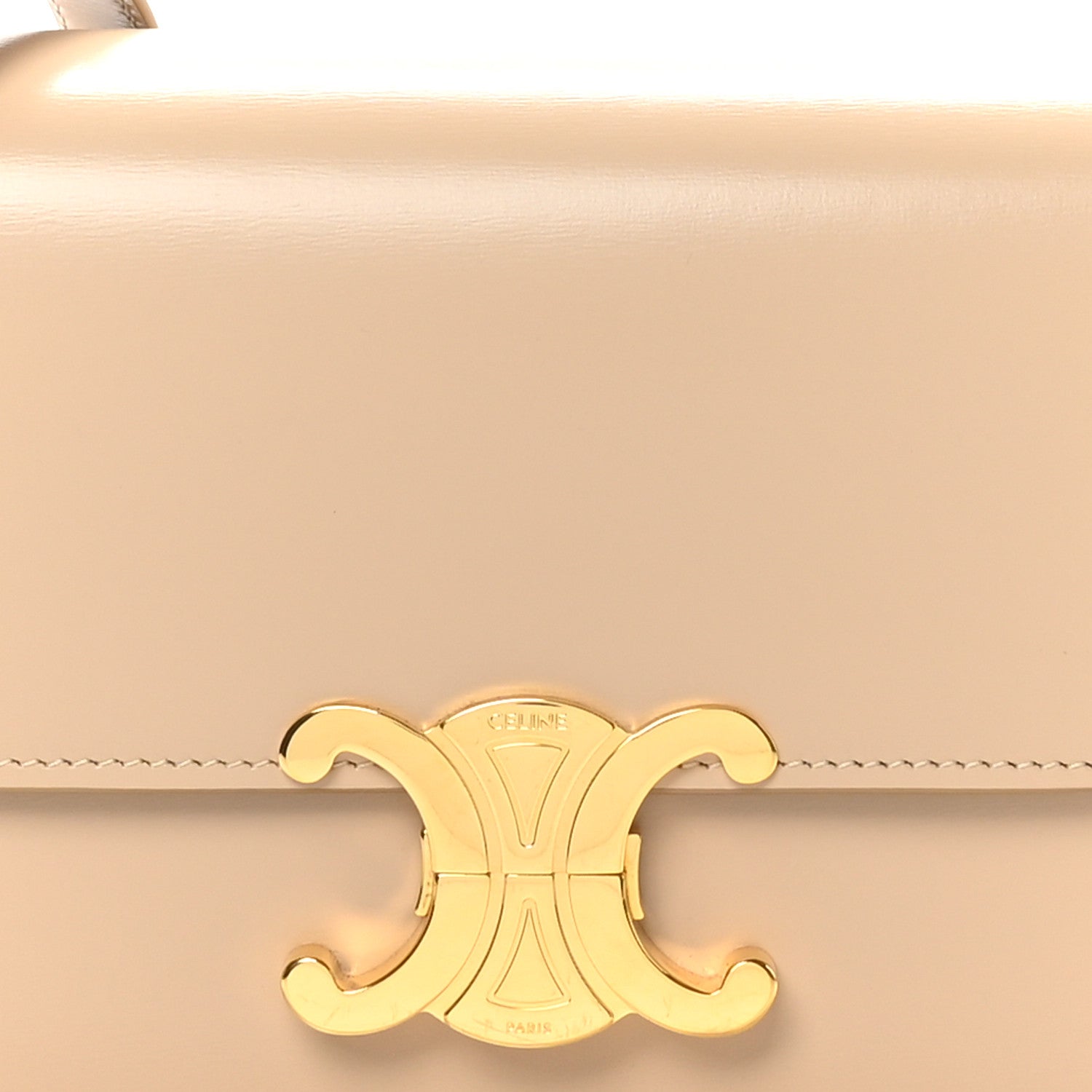Celine Shiny Calfskin Teen Triomphe Nude 7 of 9