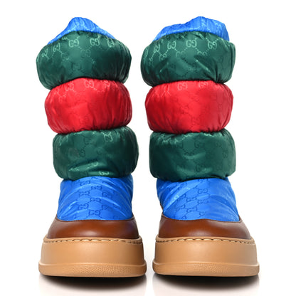 Gucci Monogram GG Lace Up Snow Boots 6.5 White 2 of 7