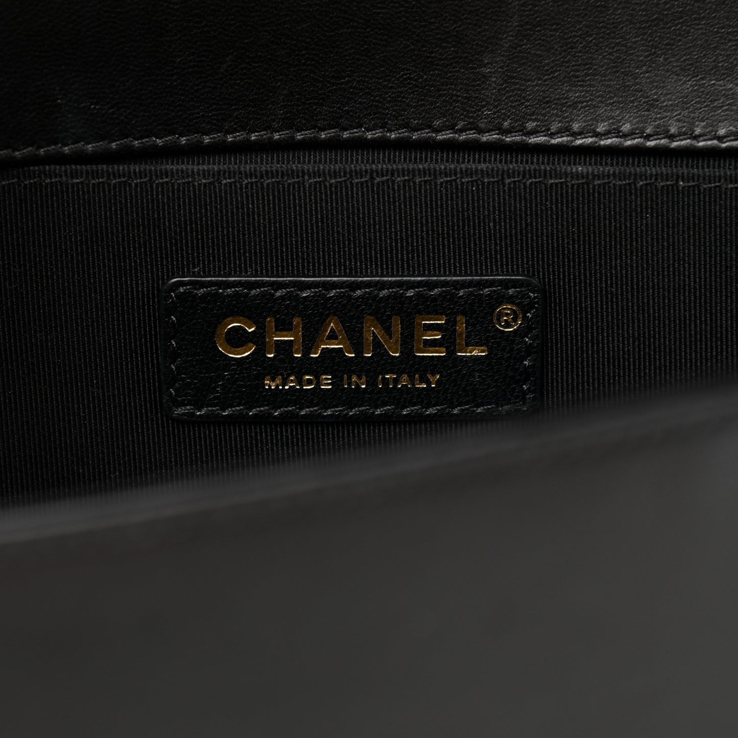 Lambskin Quilted Medium Boy Flap Black