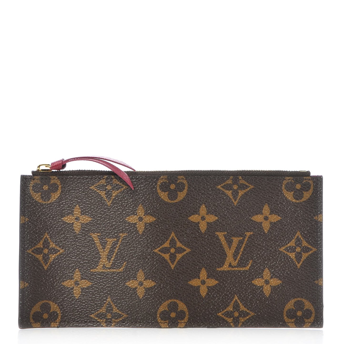 Monogram Felicie Chain Wallet Zippered Insert Fuchsia