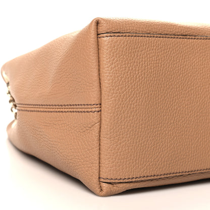 Gucci Pebbled Calfskin Medium Soho Chain Shoulder Bag Camelia 9 of 10