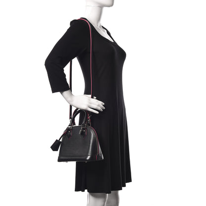 Louis Vuitton Epi Alma BB Black Hot Pink 2 of 9