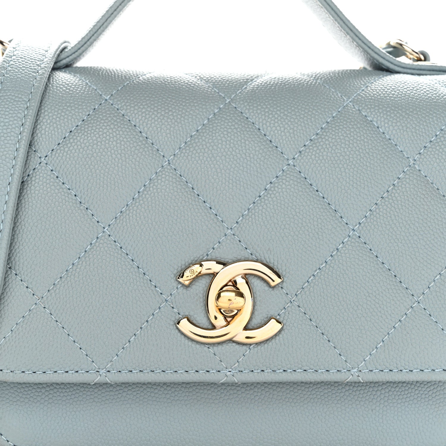 Chanel Caviar Quilted Small Business Affinity Flap Light Blue 21 of 28