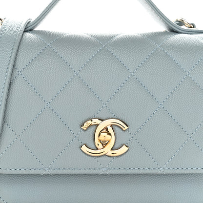 Chanel Caviar Quilted Small Business Affinity Flap Light Blue 21 of 28