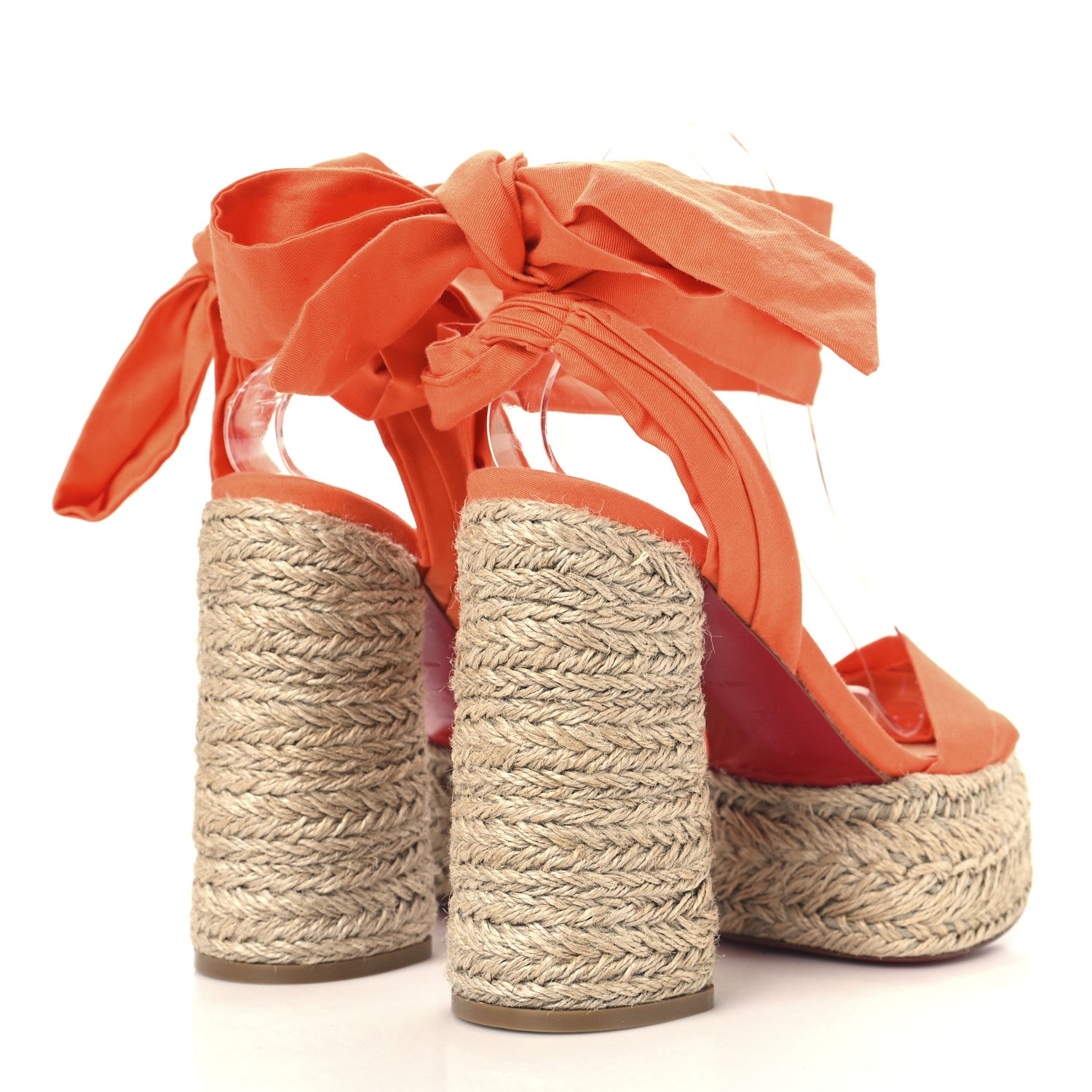 Christian Louboutin Gabardine Mariza Du Desert 130 Sandals 38 Orange 5 of 8