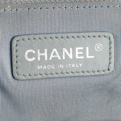 Chanel Calfskin Coco Bengal Open Accordion Tote Blue 6 of 10